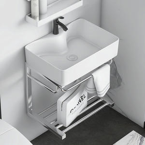 Artículos sanitarios de cerámica blancos modernos de lujo, lavabo de Pedestal de montaje superior bajo montaje, lavabo de pelo para baño, baño de Hospital - Product Image 4