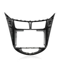 Cubierta de Tablero de Instrumentos de Plástico ABS+PC para Hyundai Verna I25 Accent 2010-2014, Marco de Control Central Moderno para Automóvil de 9 Pulgadas, Radio con Sistema Android