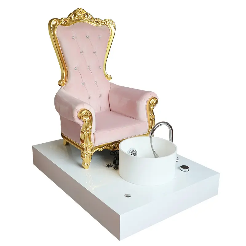 Cadeira luxuosa do spa do pé do dwg, moderna, rosa e portátil, silla, massageador sem encanamento, para salão de beleza, spa, pedicure