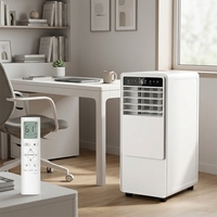 Climatiseur portable Airwens 14000 BTU à faible bruit, économie d'énergie, refroidissement et chauffage, climatiseur mobile avec roues faciles à déplacer, pour la maison