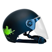 Vente en gros de demi-casques de véhicules électriques ABS avec logo personnalisé Caractéristiques de sécurité à lentille longue pour les motos de tourisme neuves