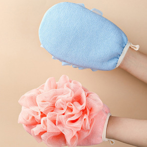 Gants de bain exfoliants double face en rayonne pour usage domestique - Product Image 3