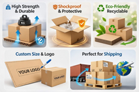 Boîtes en carton ondulé de qualité industrielle, robustes, sur mesure pour l'emballage et l'expédition de pièces industrielles, boîtes d'expédition