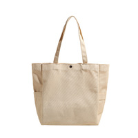 Sac fourre-tout en toile pliable écologique à motif personnalisable, faible MOQ, grande capacité, multi-compartiments, pour femmes, usage quotidien