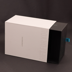 Custom Premium Black White Rigid Paper Gift Box Large <b>Drawer</b> Style <b>Pull</b> Out Packaging Box for Luxury Products - Product Image 4