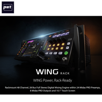 Mezclador Digital Behringer WING Rack de 48 Canales y 28 Buses, Estéreo Completo, con 24 Preamplificadores Midas PRO