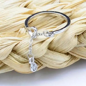 T0152 Anello da Donna in Argento Sterling 925 a Goccia d'Acqua con Cristallo Taglio Pera e Strass, Gioiello Regalo - Product Image 3