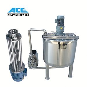 Cuve de mélange en acier inoxydable sanitaire de 200 L pour gel douche et lavant corporel, avec agitation chauffante, moteur à cisaillement élevé et haute viscosité - Product Image 5