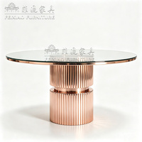 Großhandel Modernes Goldenes Esszimmer-Set 6-Sitzer Langlebiger Hochzeits- und Bankett-Tisch für Hotel, Esszimmer und Wohnzimmer
