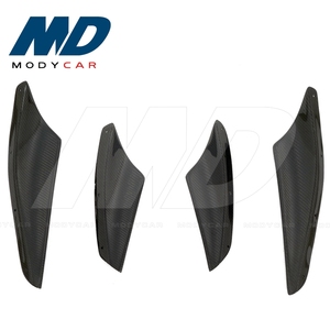 กันชนหน้าคาร์บอนไฟเบอร์ Vrs สไตล์ Canards (4ชิ้น) สำหรับ2008-2015มิตซูบิชิแลนเซอร์วิวัฒนาการ <span class=keywords><strong>Evo</strong></span> <span class=keywords><strong>X</strong></span> - Product Image 1