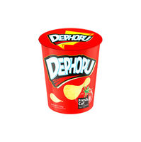 Vente en gros d'usine DEPHOPU Chips de pommes de terre, Snacks exotiques Chips de pommes de terre, Chips de pommes de terre saveur originale épicée en pot 40g*24/ctn