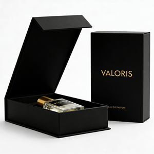 Boîte rigide de haute qualité pour parfum, avec couvercle magnétique, finition soft touch, estampage à chaud, impression personnalisée, fabrication sur mesure. - Product Image 6