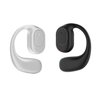 Earphone Bluetooth Single Ear Bisnis V5.3 Kontrol Sentuh Ringan Sport Ear Hook Nirkabel Stereo Open Ear Headset
