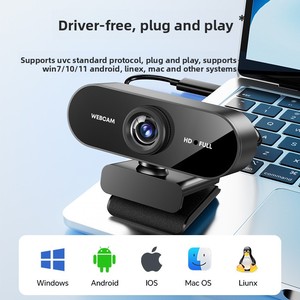 Webcam 1080P pour cours <span class=keywords><strong>en</strong></span> <span class=keywords><strong>ligne</strong></span> avec microphones, caméra universelle USB Plug-and-Play sans pilote pour ordinateur, pour diffusion <span class=keywords><strong>vidéo</strong></span> <span class=keywords><strong>en</strong></span> direct - Product Image 4