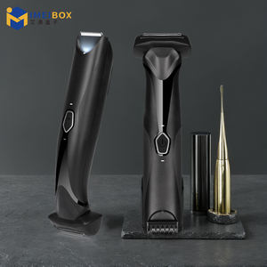 Alibaba al por mayor personalizado Manscape 2 en 1 doble hoja de cerámica afeitadora cuerpo recortadora 1 ~ 12mm peine limitador recortadora de vello púbico - Product Image 1