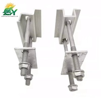 Rail de montage solaire à fixation par clip pour toiture à joint debout, surface anodisée, systèmes photovoltaïques pour toitures métalliques, fixations modulaires SUS304, toitures commerciales, résistant au vent