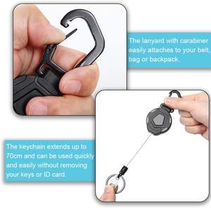 <span class=keywords><strong>Porte</strong></span>-badge industriel rétractable le plus vendu, avec cordon en acier de 31,5 pouces et support magnétique de 9 oz, <span class=keywords><strong>pour</strong></span> acheteurs internationaux - Product Image 4