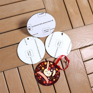 MDFSUB Disque de Noël en <span class=keywords><strong>bois</strong></span> promotionnel pour la décoration intérieure de l'arbre de la maison 100mm MDF <span class=keywords><strong>blanc</strong></span> sublimation rond ornement blancs - Product Image 4