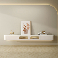 Meuble TV moderne de luxe Grand meuble familial Console TV de bureau avec mélamine pour le salon Style panneau de bois d'hôtel