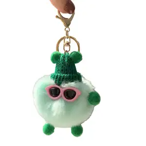 Usine OEM ODM personnalisé peluche poupée mignonne peluche sac de voiture porte-clés en 16 couleurs peluche jouet 10cm