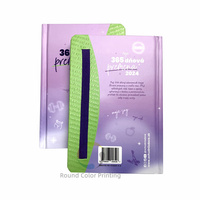 Diario Cuaderno 2024 2025 Cubierta en relieve Diario Cuaderno y pegatinas Diario Cuaderno con planificador elástico