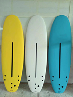 Planche de surf en mousse EPS de haute qualité avec dessus souple IXPE, fond HDPE, laminage thermique, expédition prête, vente directe d'usine pour les eaux océaniques