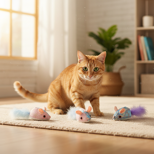 Juguete de Peluche para Gatos, Diseño de Ratón Colorido, Personalizado por el Fabricante Famipet, con Catnip - Product Image 6