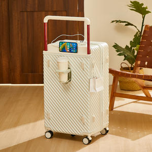 <span class=keywords><strong>Valise</strong></span> à roulettes en aluminium classique simple de grande capacité, 5 roues pivotantes, serrure <span class=keywords><strong>TSA</strong></span>, légère et durable, en ABS - Product Image 6