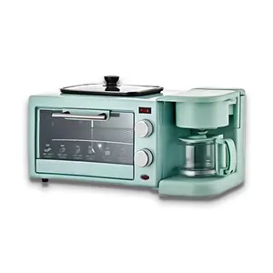 Máquina de desayuno 3 en 1, tostadora eléctrica de 12L, 4 tazas, multifuncional, LY-BM03 Popular