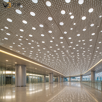 Panneau de plafond en aluminium rétroéclairé par LED, diffuseur en acrylique découpé au laser, motif personnalisé, décoratif, ignifuge, insonorisant, dalles de plafond