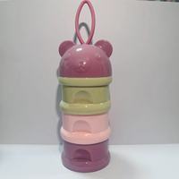 Lait en poudre portable à quatre couches pour bébé Compartiment à lait en poudre indépendant pour le stockage des aliments pour enfants