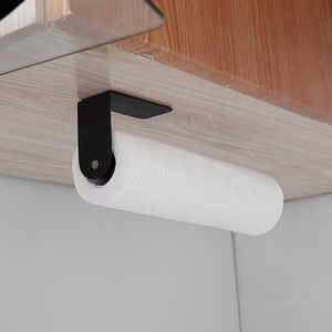 Self Adhesive Black Hanger Household Storage Kitchen <strong>Roll</strong> Paper Cling Film <strong>Roll</strong> 304 Stainless Steel <strong>Toilet</strong> Paper <strong>Towel</strong> <strong>Holder</strong>