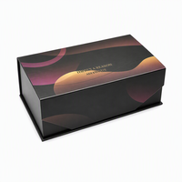 Boîte d'emballage de prothèse dentaire de luxe noir mat avec intérieur en mousse, texte doré, logo personnalisé, fournisseur OEM en gros