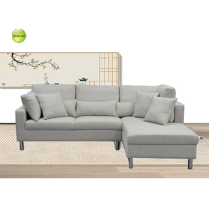 Offre Spéciale gris clair en tissu en forme <span class=keywords><strong>de</strong></span> L canapé moderne pas cher canapés blanc tissu coin sectionnel canapé ensemble meubles salon - Product Image 1