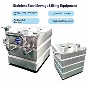 Station <span class=keywords><strong>de</strong></span> relevage des eaux usées SS304 0,1-10 bars, haute pression, intelligente, économe en énergie, faible bruit, double pompe, avec interrupteur à flotteur automatique - Product Image 3
