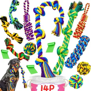 Puppy Dog Pet Rope Toys für kleine bis mittlere Hunde (11er-Set) Pet Bite Toy Pet Kau spielzeug