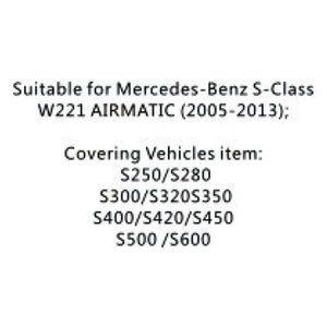 Pièces de réparation pour suspension pneumatique, amortisseur et airbag pour modification de voiture W221 2005-2013, compatible avec les systèmes AIRMATIC de Mercedes-Benz. - Product Image 4