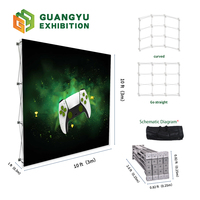 Toile de fond pliante portable écologique toile de fond murale pop up 15X10 tissu Popup bannière pop up stand pop up une bannière de cadre