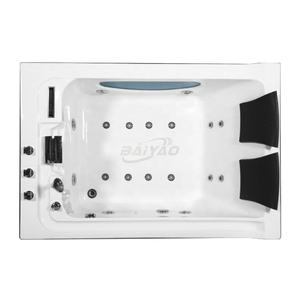 Moderna Bañera de Hidromasaje Doble de Acrílico <span class=keywords><strong>para</strong></span> el Hogar, <span class=keywords><strong>Spa</strong></span> <span class=keywords><strong>para</strong></span> <span class=keywords><strong>Parejas</strong></span>, Diseño Ergonómico, Masaje de Burbujas, Relajación, Comodidad, Uso en el Baño - Product Image 4