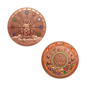 Pièce commémorative de collection en cuivre fin 999 de qualité supérieure, 1 oz, mythologie grecque, <span class=keywords><strong>Zeus</strong></span>, Olympus, 12 dieux, gaufrée en 3D avec ailes - Product Image 2