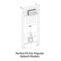 Plaque de chasse d'eau double personnalisée Omega Actuator, pour réservoir encastré dissimulé, compatible carrelage, en ABS, pour toilettes murales carrelées