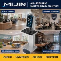 Kiosco de autoservicio para el registro de libros en bibliotecas, tecnología RFID, compatible con tarjetas IC RFID, Windows 10, interfaz multilingüe, lectores