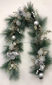 Sống động như thật giáng sinh Vòng hoa trang trí nón thông ánh sáng sóng bóng vòng hoa nhà máy bán buôn giáng sinh treo trang trí trang trí - Product Image 4