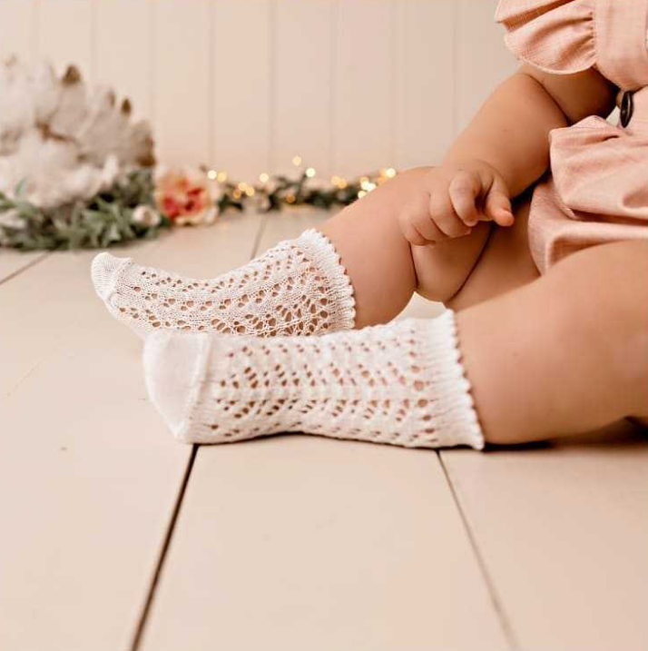 Популярные детские кружевные носки с вырезами в испанском стиле Ins