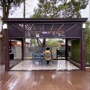 Pergola Bioclimatica Economica con Archi <span class=keywords><strong>in</strong></span> Alluminio Tenda da Sole a Baldacchino per Giardino Piscina Pergola Motorizzata da Esterno - Product Image 2