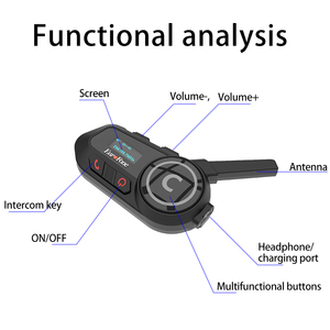 Açık havada motosiklet aksesuarları Intercomunicador Para Moto EuroFone Bluetooth interkom kulaklık Stereo ses ile ekran - Product Image 5