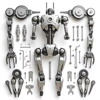 Boîtier de bras de robot en aluminium usiné sur mesure par CNC, composants de précision, robots industriels, pièces de robots