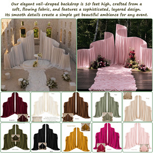 Arco Decorativo in Metallo Bianco a Forma d'Onda per Matrimoni, <span class=keywords><strong>Tenda</strong></span> per Cerimonie di Laurea, Chuppah, Mandap - Product Image 5