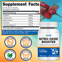 Capsules d'oxyde nitrique de qualité supérieure, marque privée, supplément de betterave et L-Arginine, favorise la circulation sanguine, booster d'oxyde nitrique, vente en gros