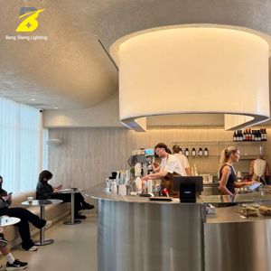 Plafonnier encastré incurvé moderne, panneau LED à lumière douce personnalisé pour la décoration de café, boulangerie, salle d'exposition - Product Image 2